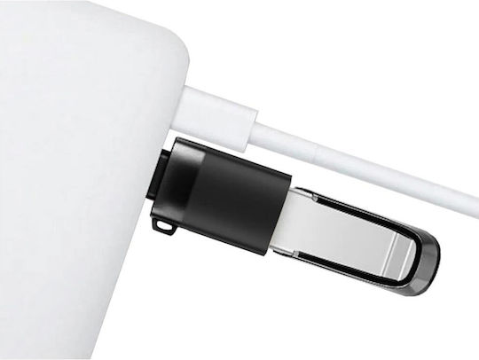 Converter USB-C male to USB-A female Gray 1pcs AT06277