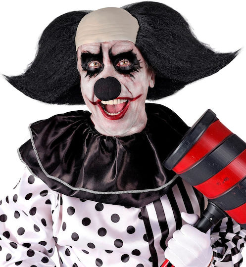 Gruseliger Clown Karnevalsperücke Glatze Brünett