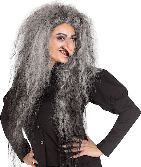 Witch Wig Oversized Grey