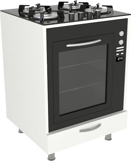 Ντουλάπι Κάτω Φούρνου Λευκό 60x58.8x85εκ. Ντουλάπι Κάτω Φούρνου Λευκό 60x58.8x85εκ.