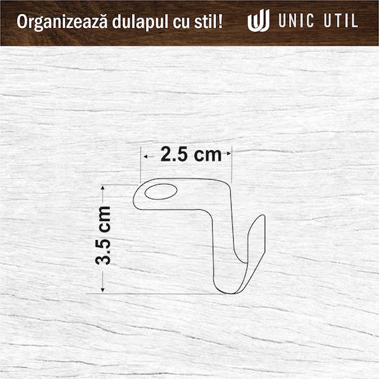 UnicUtil Plastic Hanger Kitchen Hook White 30pcs UUUM34X30