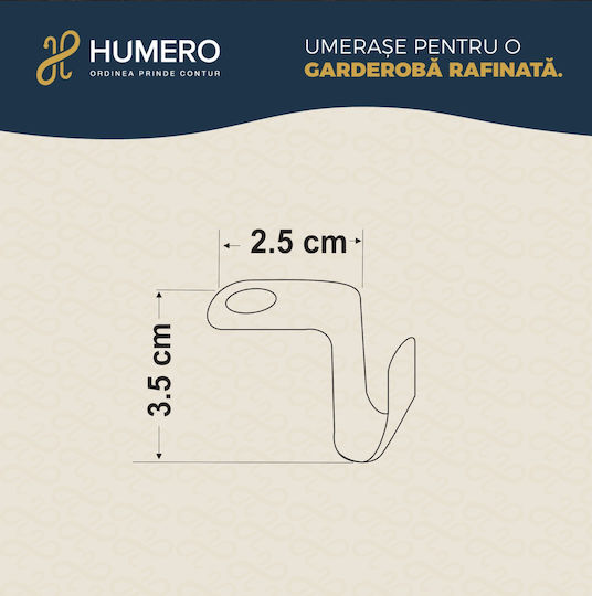 Humero Plastic Hanger Kitchen Hook White 100pcs
