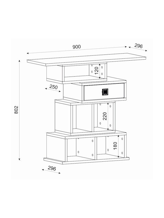 Έπιπλο Εισόδου Anthracite 90x30x80εκ.