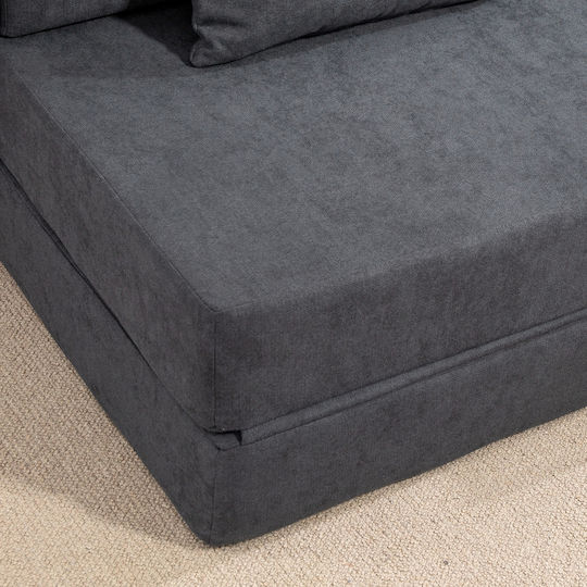 Multifunctional Bean Bag Chair Dark Gray 80x80x64cm