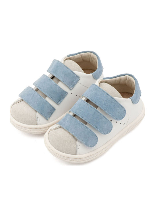 Babywalker Light Blue Baptism Leather Sneakers