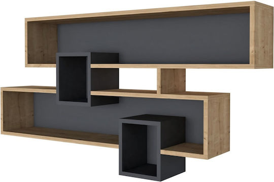 Ράφι Karen Sapphire 120x22x72εκ. Gray Oak