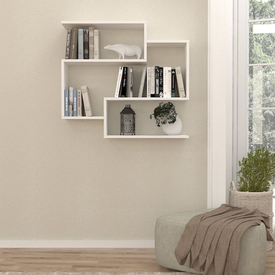 Wall Shelf White 90x22x82cm
