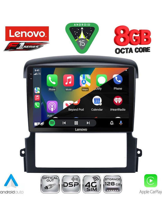 Lenovo Car Audio System for Kia Sorento 2006-2009 (Bluetooth/USB/WiFi/GPS/Apple-Carplay/Android-Auto) with Touch Screen 9"