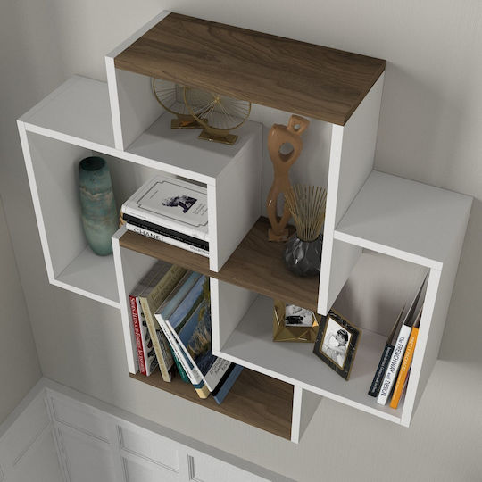 Corner Shelf Wall 85x20x85cm White Corner Shelf Wall 85x20x85cm White