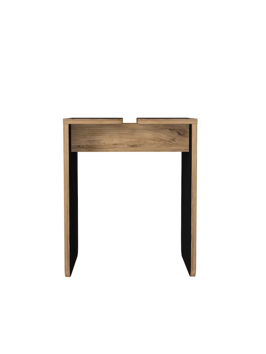 Ορθογώνιο Βοηθητικό Τραπεζάκι Ξύλινο Sonoma-black Μ45xΠ45xΥ55εκ.