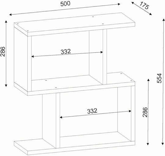 Masă Laterală Rectangulară Din Lemn Cu Roți Albă L50xL18xÎ55cm