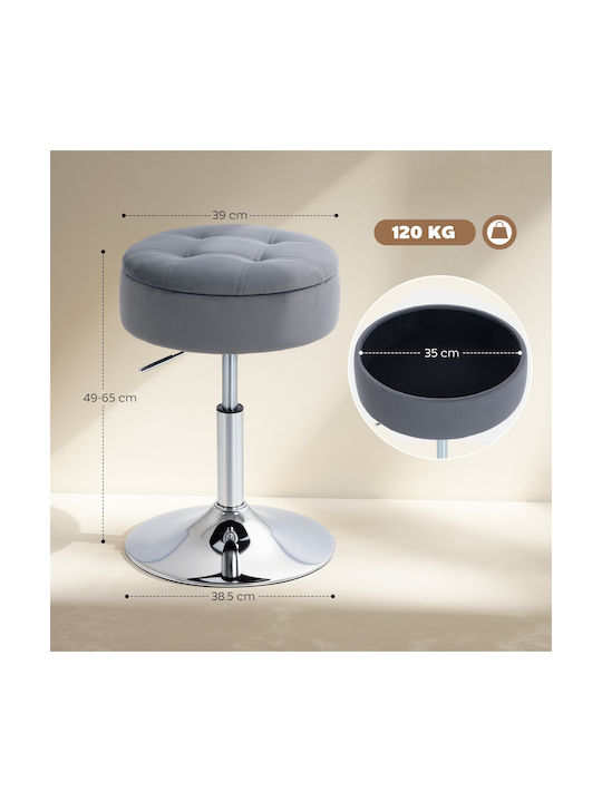 Stool Bar Bistro with Adjustable Height Gray 39x39x65cm