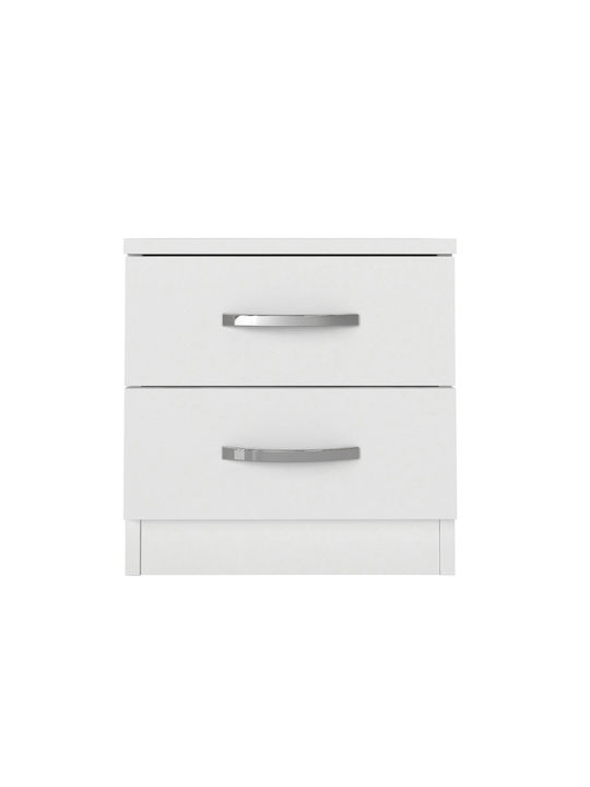 Κομοδίνο Ξύλινο Λευκό 40x40x28.2cm UUNOP13