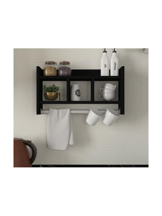 UnicUtil Wall Shelf 63.6x35x15cm Black