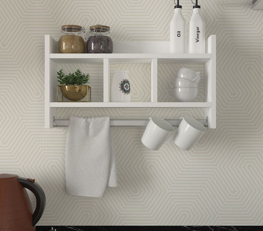 UnicUtil Wandmontage Regal 63.6x35x15cm Weiß