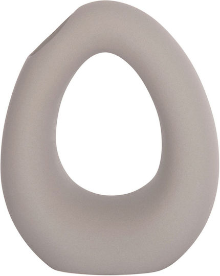 Homemarkt Επιτραπεζιο Κεραμικο Διακοσμητικο Ellipto Hm4644.03 Γκρι Ματ 16 5x9x20 3υεκ