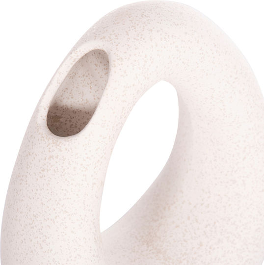 Tabletop Ceramic Decorative Ellipto Hm4644.01 Off-White Crystal 16.5x9x20 3pcs 1 Item