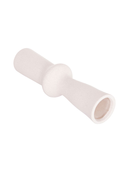 Homemarkt Tabletop Ceramic Decorative Scepter Hm4637.01 Crystal Off-White Φ14x50cm