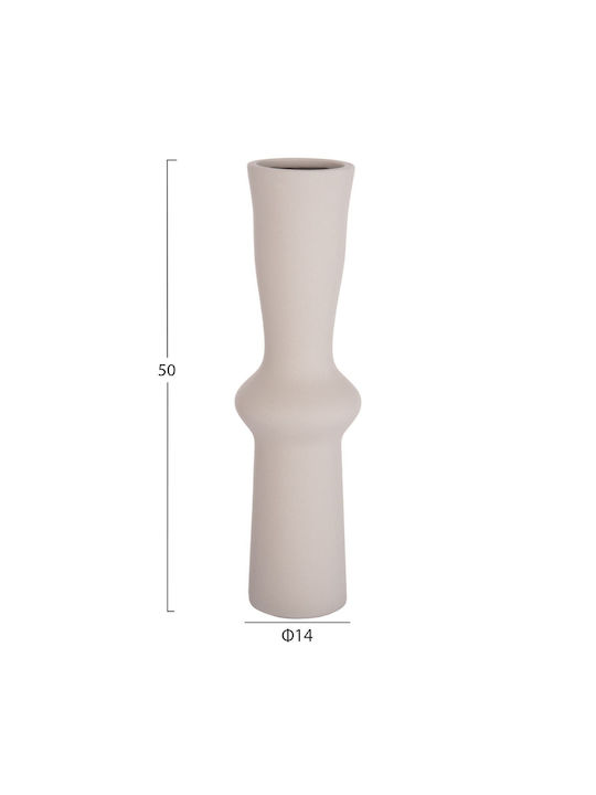 Homemarkt Επιτραπεζιο Κεραμικο Διακοσμητικο Scepter Hm4637.03 Γκρι Ματ Φ14x50υεκ
