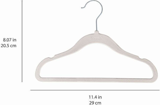 3 Sprouts Child Clothes Hanger White 1822-IHVCRM-15 15pcs