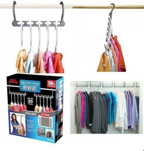 Clothes Hanger Gray LY-50132 10pcs