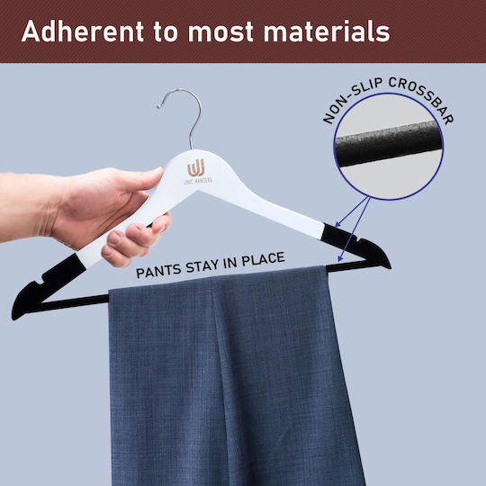 UnicUtil Clothes Hanger White UUUM02X40 40pcs