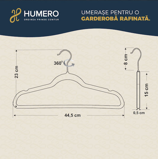 Humero Kleiderbügel HUUUM24X10 Schwarz 10 Stück
