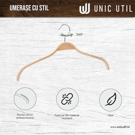 UnicUtil Umeraș pentru Haine Bej UUUM08X40 40buc