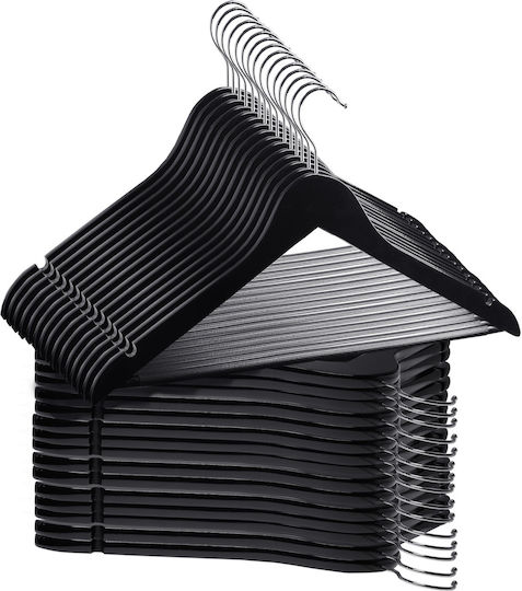 Humero Clothes Hanger Black 40pcs