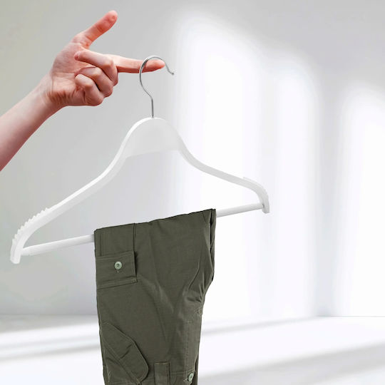 Humero White Clothes Hanger HUUUM43X20 20 Pieces