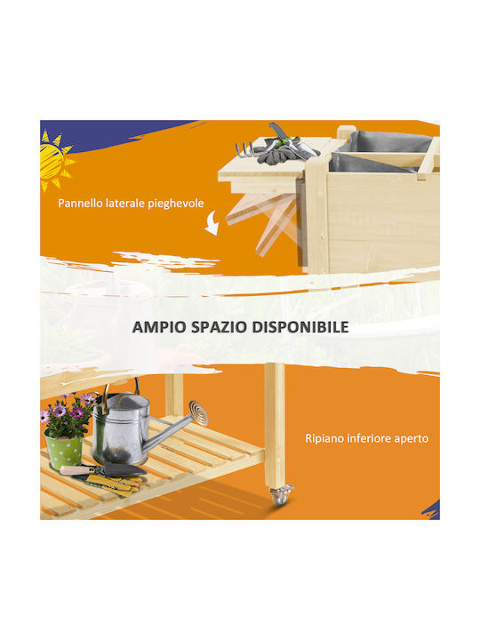 Outsunny Planter Box Lemn Wood 123x54x87cm.