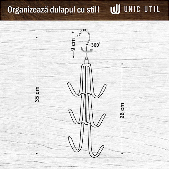 UnicUtil Umeraș pentru Dulap pentru curele Metal UUUM30X6 6buc