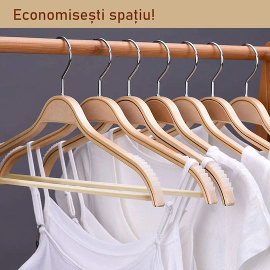 Humero Κρεμάστρα Ρούχων Μπεζ 5τμχ
