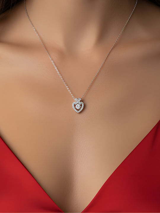 Chrysothemiss Colier Aurora Kiss Placat Cu Platină Zircon