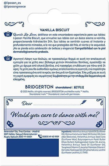 Liposan Bridgerton Lip Balm Vanilla Biscuit 4.8gr