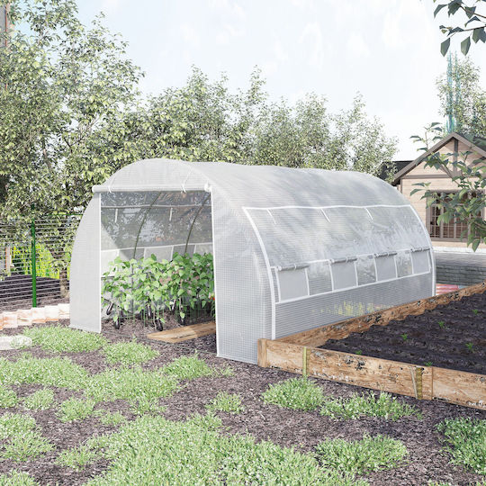 Outsunny 845-612V01WT Seră Tunel 3.97x3x2m