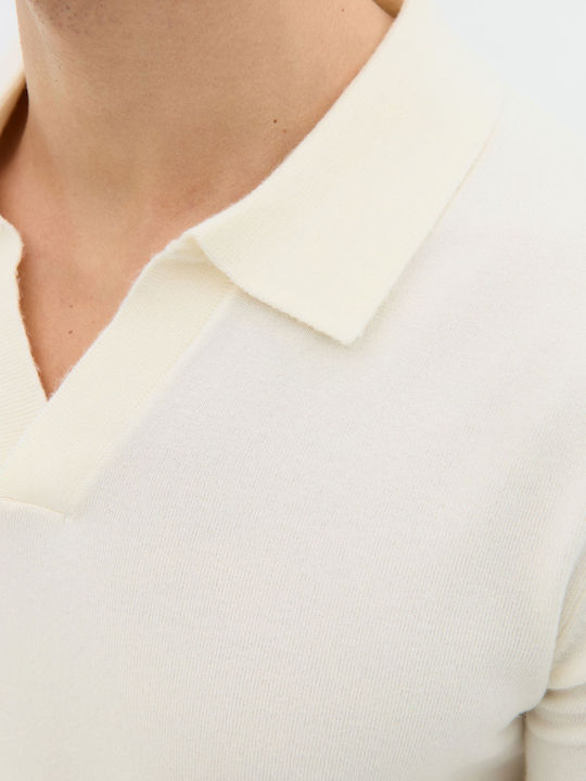 Polo Short Sleeve Blouse Ecru