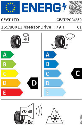 CEAT 155/80R13 79T 4 Seasons Tire for Passenger Car