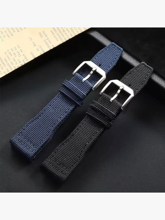 Riemen aus Stoff Schwarz 22mm