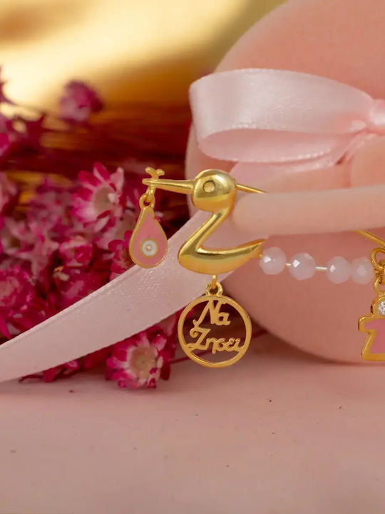 Child Safety Pin made of Gold Plated Silver for Girl