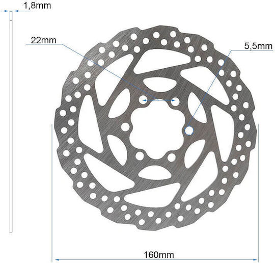 Ewheel Bicycle Disc Brake Rotor Ewd003 Electric Scooters Bicycles 160mm 6 Screws Ewm728