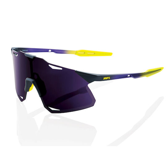 100% Cycling Glasses with Purple Frame & Dark Lenses