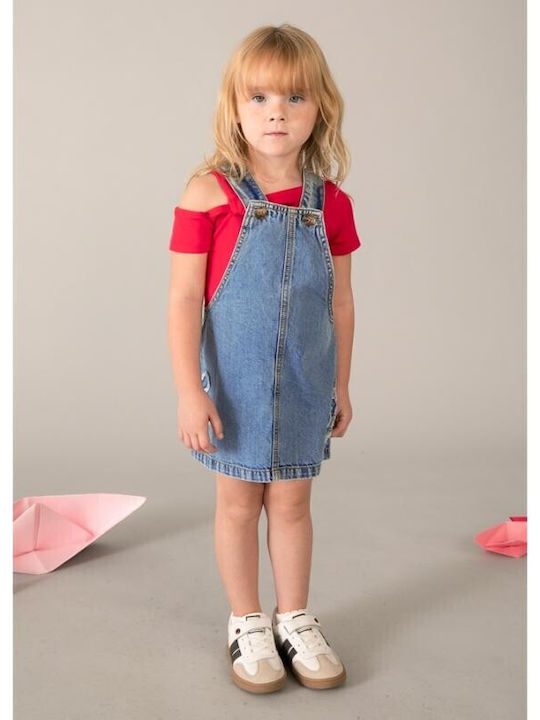 Mädchenkleid Denim Set mit Zubehör