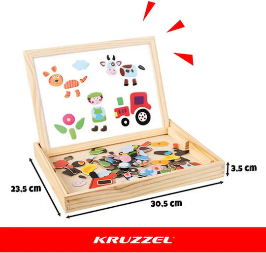 Kruzzel Πίνακας Μαγνητικός Διπλής Όψης