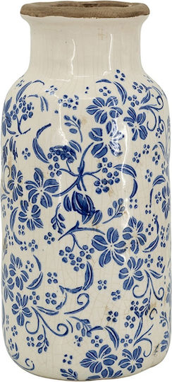 Artekko Ceramic Vase Aging White 14.5x14.5xH31.7cm
