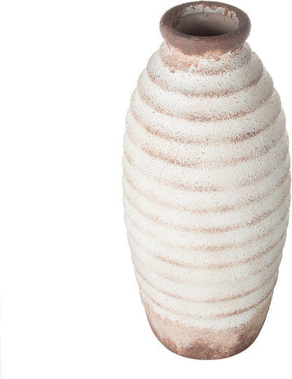 Artekko Διακοσμητικό Βάζο Κεραμικό Λευκό Φ12.7xΥ28.4cm