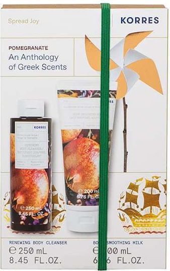 Korres An Anthology of Greek Scents Pomegranate Σετ Περιποίησης για Ενυδάτωση & Καθαρισμό Σώματος 2τμχ