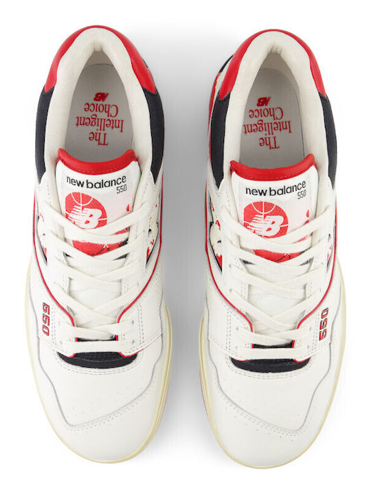 550 Sneakers Sea Salt / Vintage Red