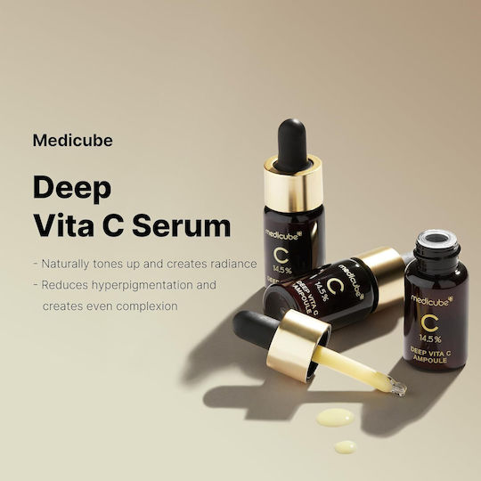 Medicube Deep Vita C Anti-aging Ampoule Face Serum with Vitamin C for Brightening 10gr