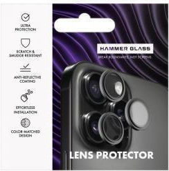 Tempered Glass Full Face Hammer Glass Τζαμάκι Κάμερας Apple Iphone 16 Pro 16 Pro Max Ασημί